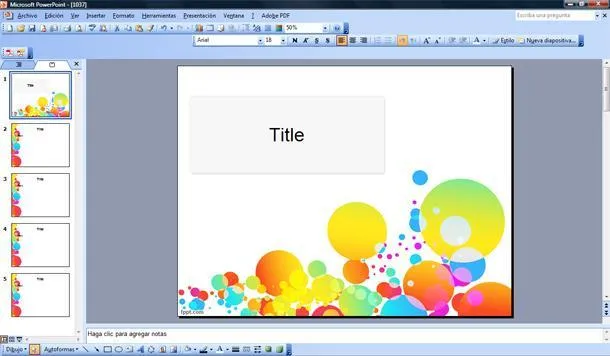 Plantilla PPT con Burbujas de Colores | Plantillas PowerPoint Gratis