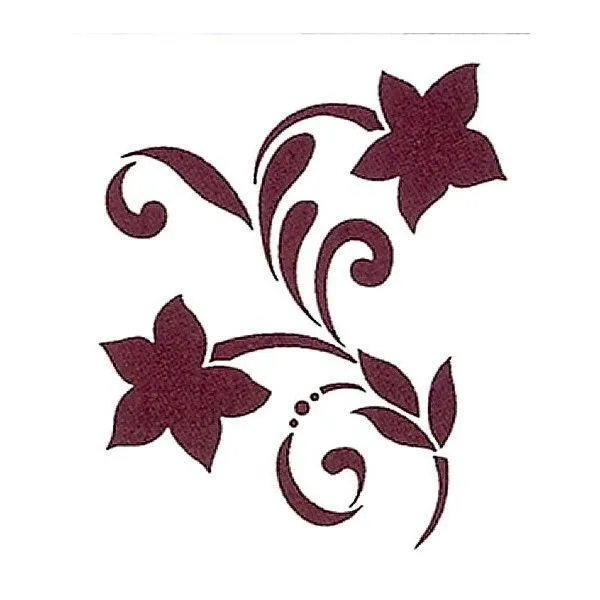 Plantilla para stencil Rama dos flores | dibujos | Pinterest ...