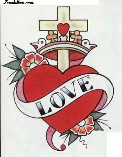 Plantilla/Diseño Tatuaje de lamolina - Love Corazones Cruces