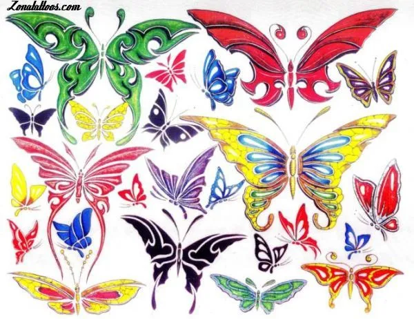 Plantilla/Diseño Tatuaje de lamolina - Mariposas Insectos