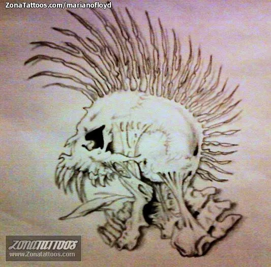 Plantilla/Diseño Tatuaje de marianofloyd - Calaveras Punk