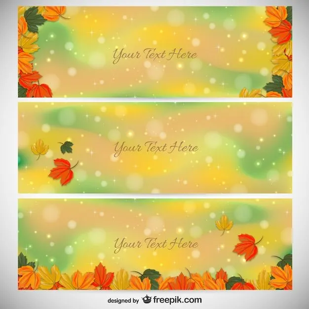 Plantillas de banner colorido del otoño | Descargar Vectores gratis