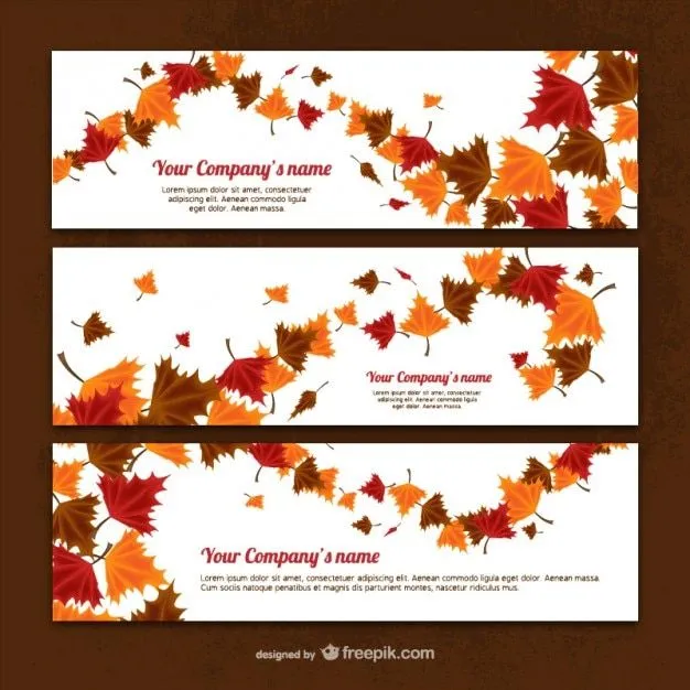 Plantillas de banner con hojas de otoño | Descargar Vectores gratis