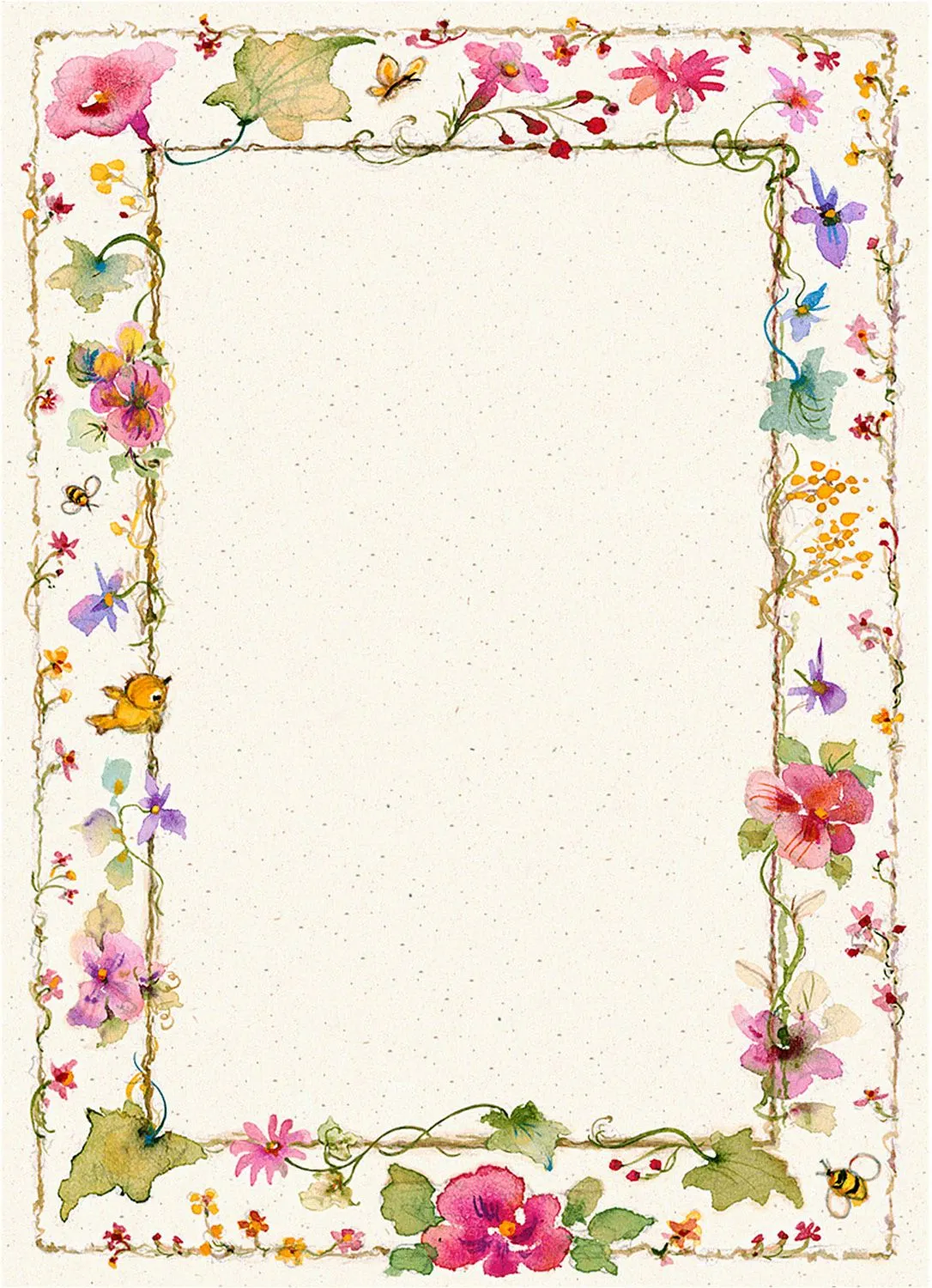 Plantillas para cartas con motivos florales Plantillas para cartas con motivos florales