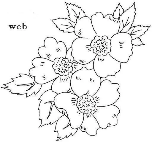 Plantillas para dibujar en tela de rosas - Imagui
