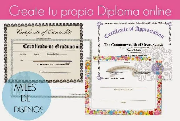 Plantillas de Diplomas, Certificados, y Titulos para Imprimir ...