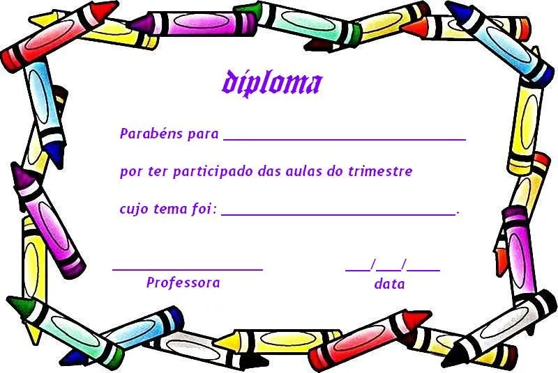 Plantillas de diplomas para rellenar e imprimir - Imagui