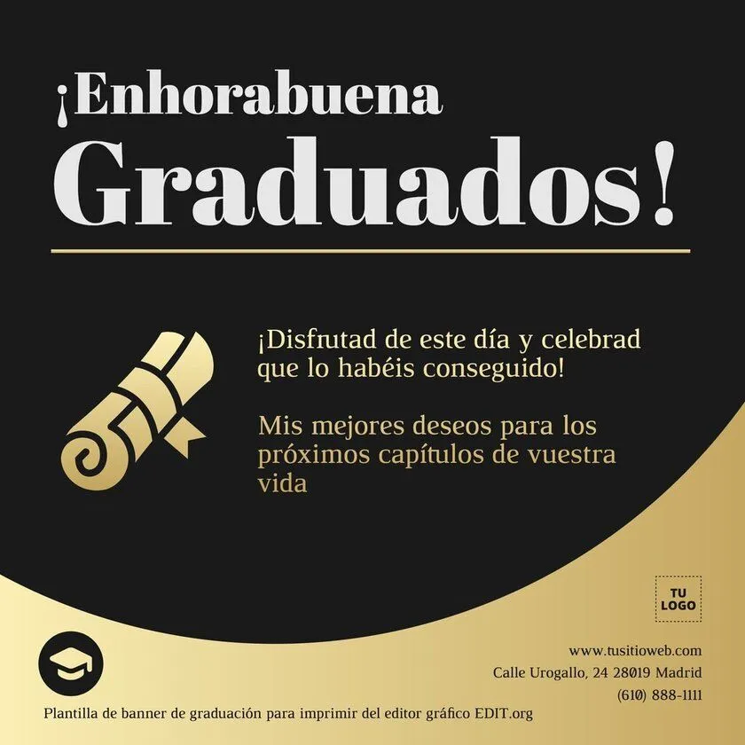 Plantillas de graduación editables para imprimir gratis