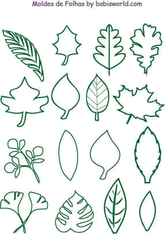 Plantillas de hojas de árbol | Padrões de bordado livre, Flores de papel  diy, Padrões de bordado