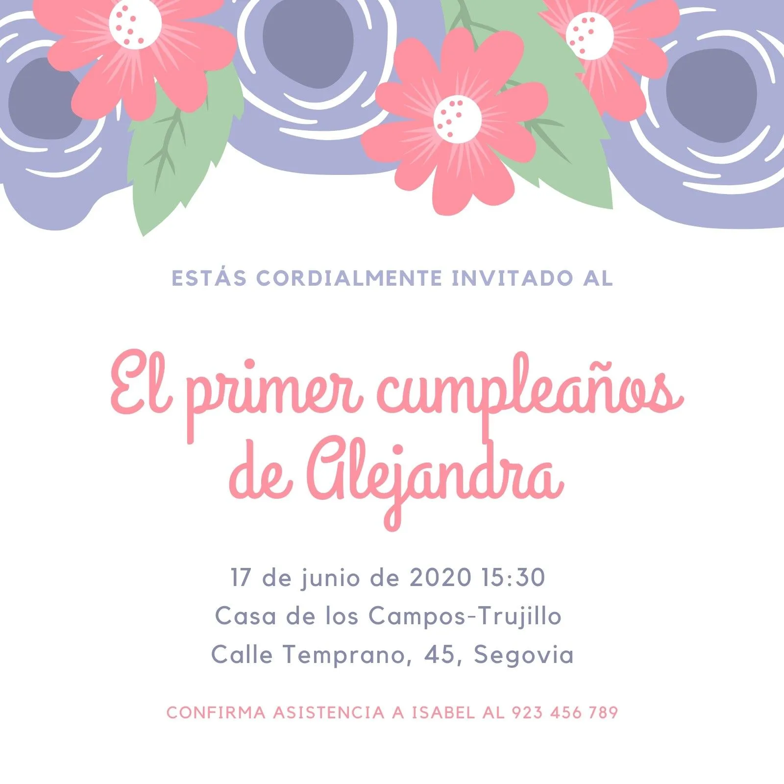 Plantillas de invitaciones a primer cumpleaños | Canva