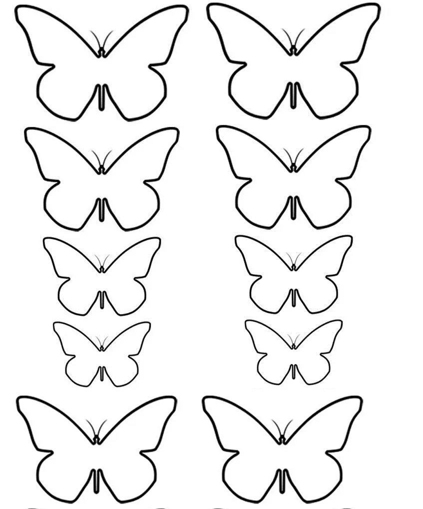 Plantillas mariposas para imprimir - Imagui