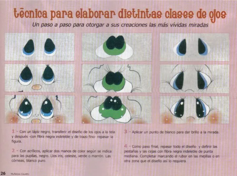 Moldes de ojos para fofuchas - Imagui