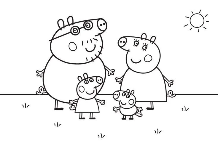 Dibujo de Peppa Pig para colorear. Familia | Ideas For Anthony ...