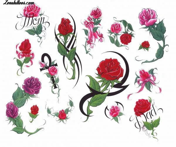 Plantillas tatuajes de flores - Imagui