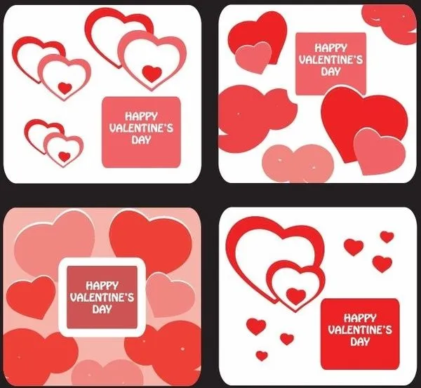 Plantillas de tarjetas de felicitación para el Día de San Valentín ...