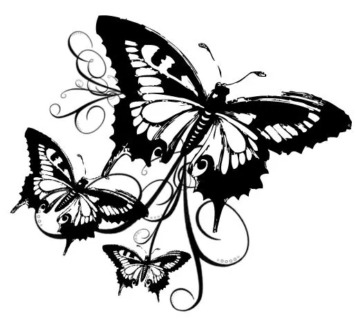 Moldes para tatuajes de mariposas - Imagui