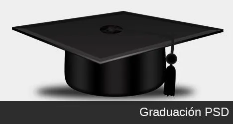 Plantilla con sombrero de graduación PSD | Plantilla