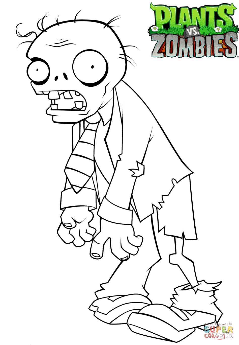 Plants vs. Zombies coloring page | Free Printable Coloring Pages
