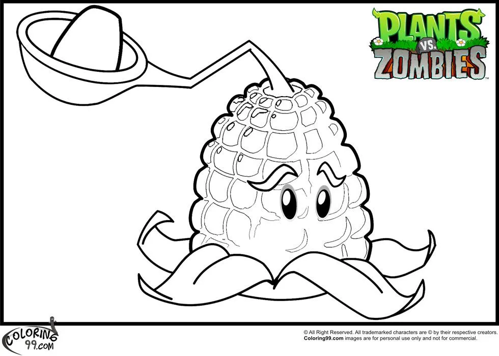 Plants VS Zombies Coloring Pages | Team colors Plants VS Zombies Coloring Pages | Team colors
