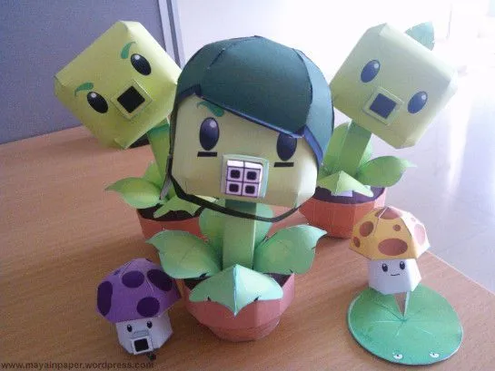 Plants Vs Zombies Papercraft | Printables Paper Dolls | Pinterest