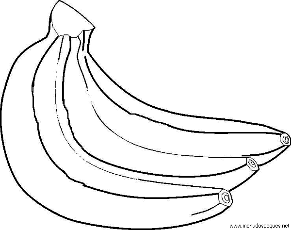 Imagen de banano para colorear - Imagui