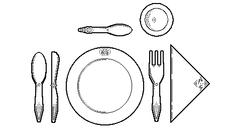 Dibujos para colorear de platos y cubiertos - Imagui
