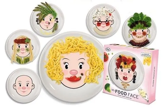 Platos divertidos para niños. Vajilla infantil Food Face