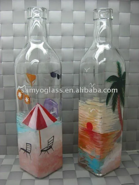 Decorado de botellas de vidrio - Imagui