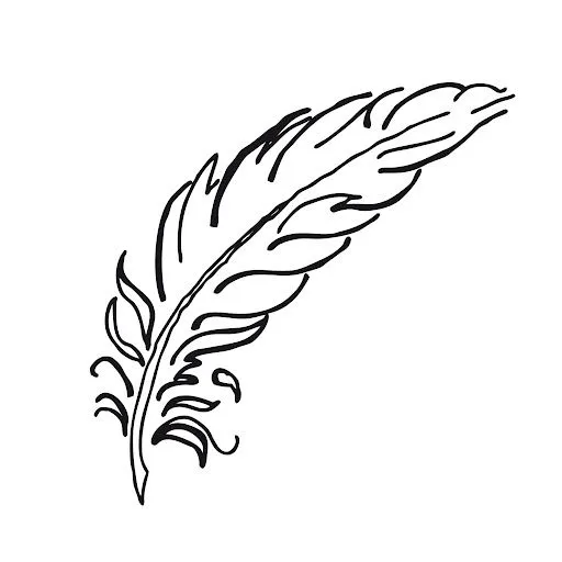 Dibujo de pluma de ave para colorear - Imagui