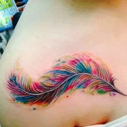 Tatuajes de plumas, pluma, tattoo, color | mis trabajos | Pinterest