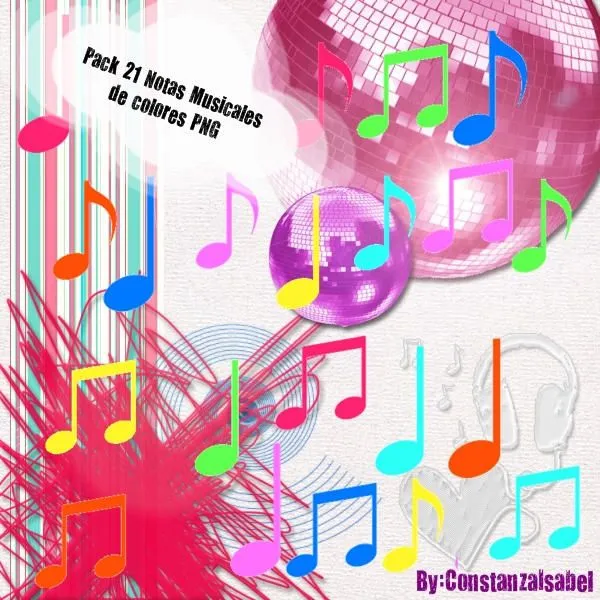 Pack Notas Musicales Png by ConstanzaIsabel on deviantART