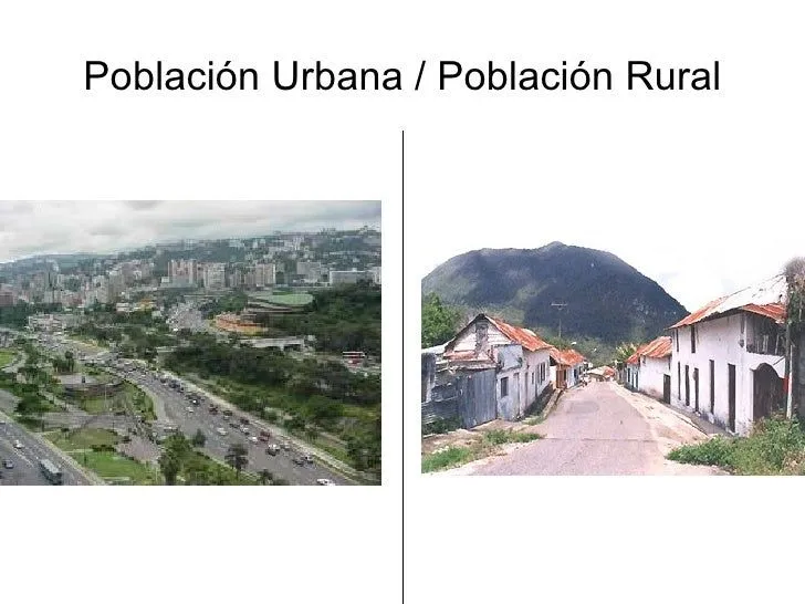 Población rural y población urbana