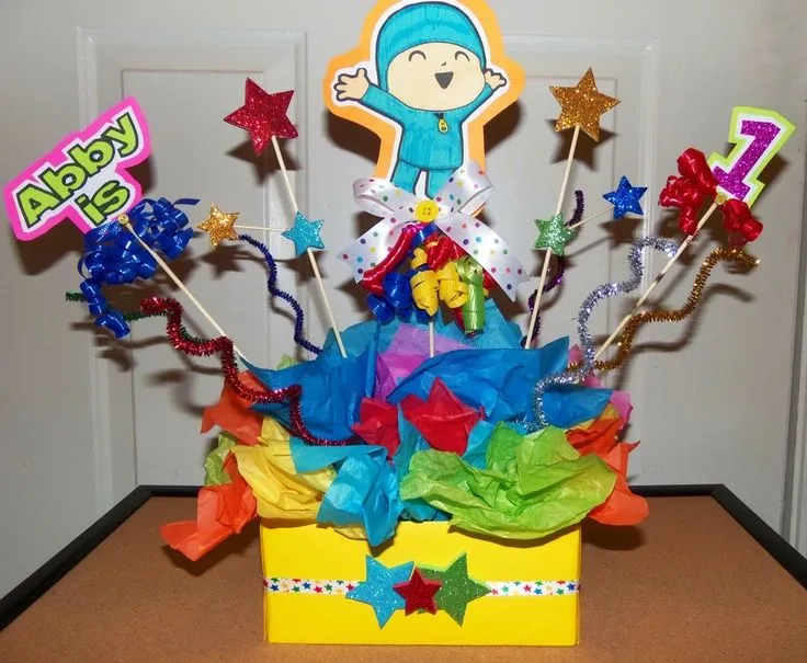 Pocoyo centerpiece! | mesas decoradas y cumpleaños | Pinterest