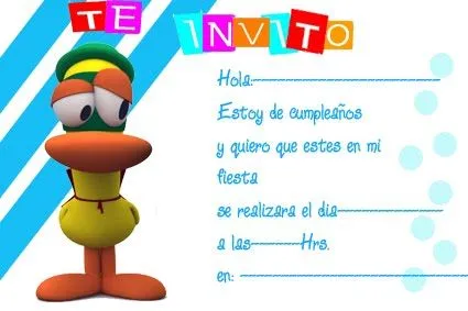 Pocoyó (Pato) | Tarjetas de cumpleaños para imprimirTarjetas de ...
