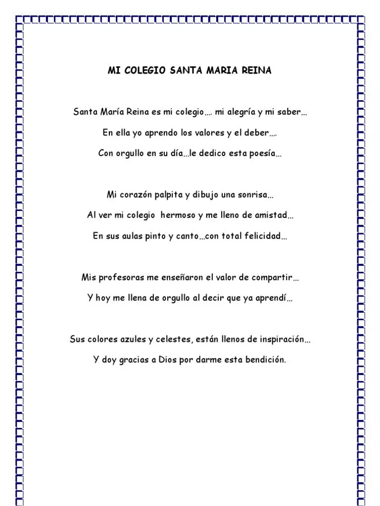 Poema A Mi Colegio | PDF