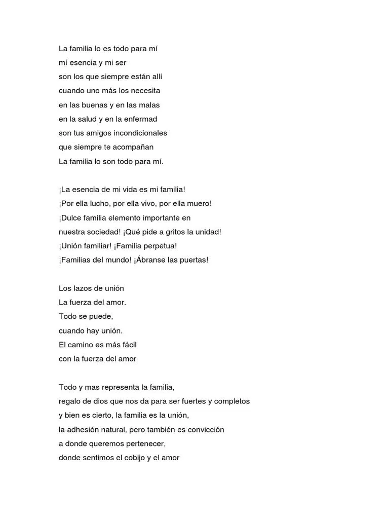 Poema Familia | PDF