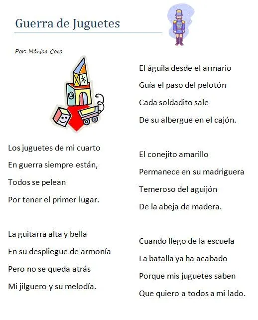 Poema infantil. Bilingual Education | Poemas Infantiles | Pinterest