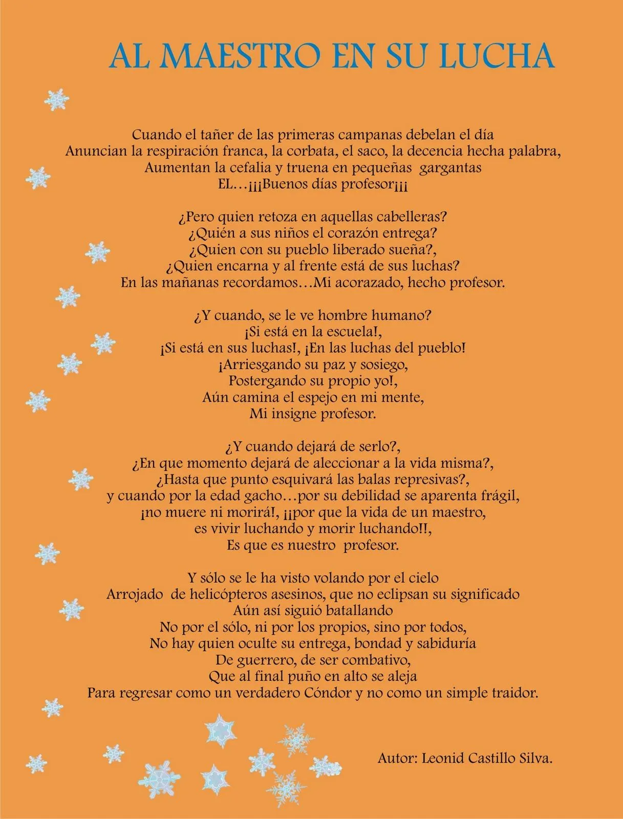 poema al maestro poema al maestro