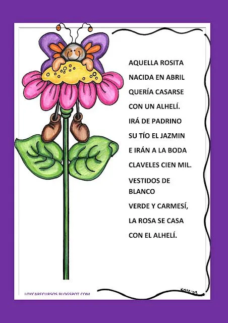 Versos de primavera para niños - Imagui