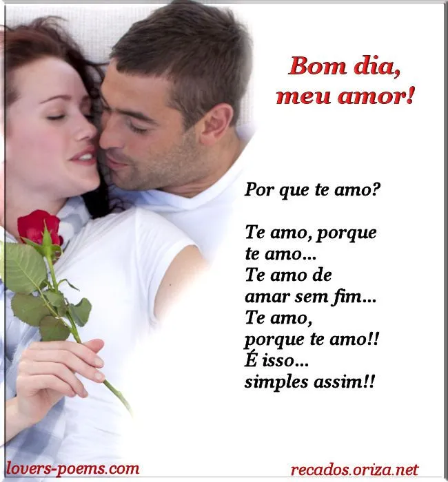 PORTUGUÊS: Bom dia, meu Amor! | lovers-poems.com - by oriza.net ...