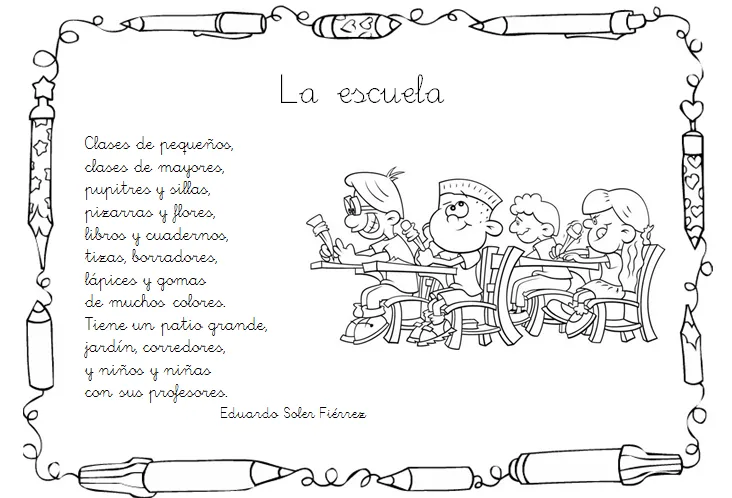Poesia ami colegio para niños - Imagui