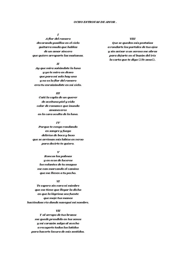 3 Poemas de Ocho Estrofas | PDF