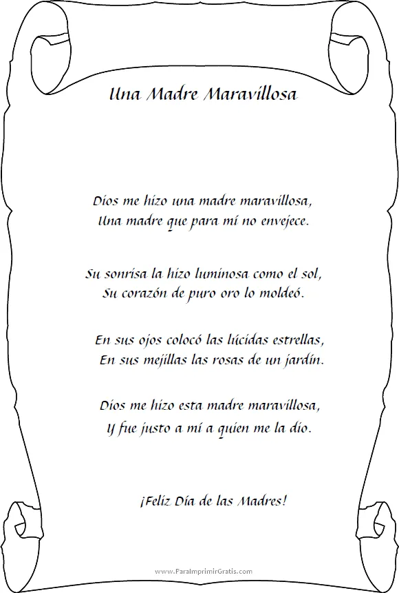Poemas para Día de las Madres - Para Imprimir Gratis ...