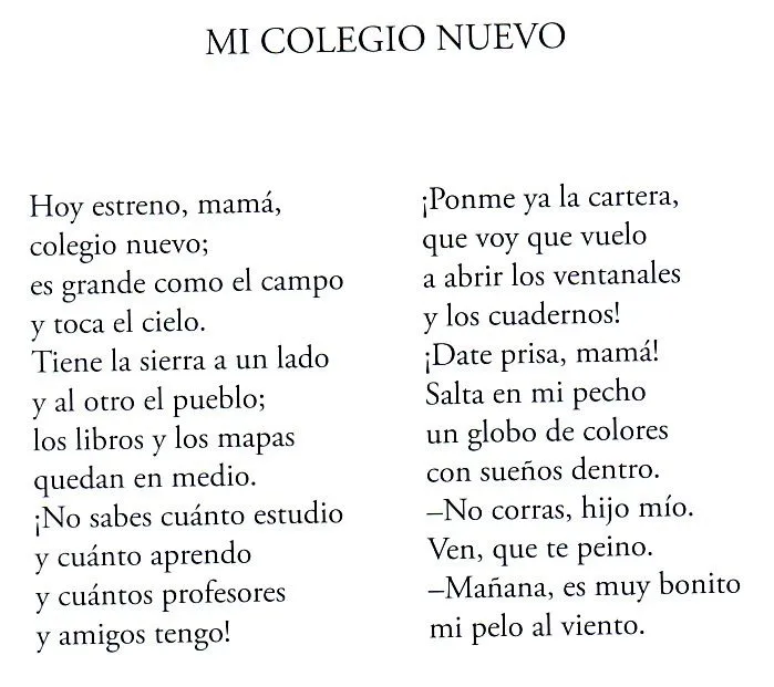 Poesia para mi colegio - Imagui