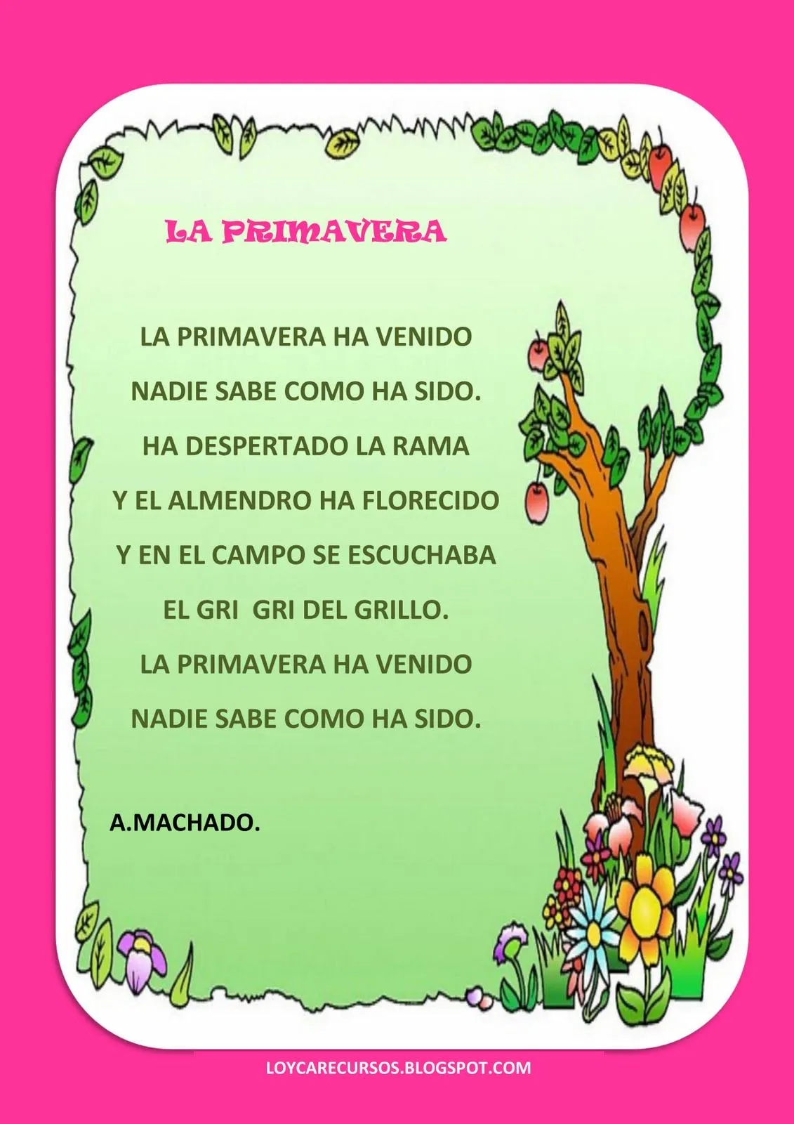 Poesías a la primavera para niños de primaria - Imagui Poesías a la primavera para niños de primaria - Imagui