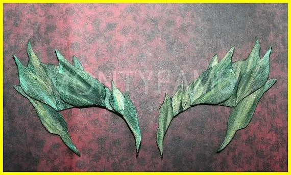 Poison Ivy GREEN leaf EYEBROW Costume Mask Uma por Montyfam6