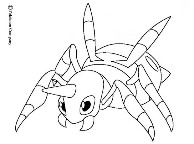 POISON POKEMON coloring pages - Bug Spinarak
