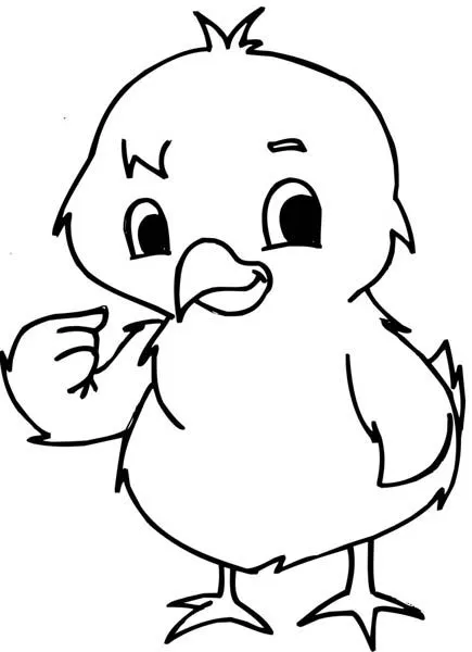 Dibujo para colorear de pollo - Imagui