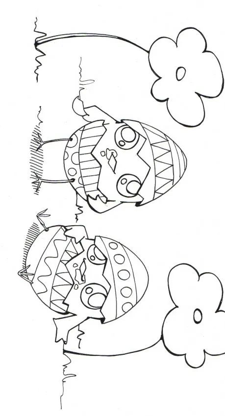 Los pollitos de Pascua - Dibujos para colorear GALLINA DE PASCUA Los pollitos de Pascua - Dibujos para colorear GALLINA DE PASCUA