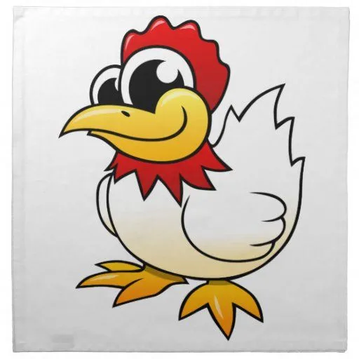 Pollo del dibujo animado servilleta imprimida | Zazzle